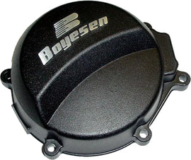 Boyesen Factory Racing Ignition Cover in black for street motorcycles, featuring a sleek, durable design with brand logo details.