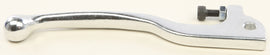 Silver Fire Power brake lever for Yamaha YZ250 motorcycle, shown installed with mounting details and ergonomic design.
