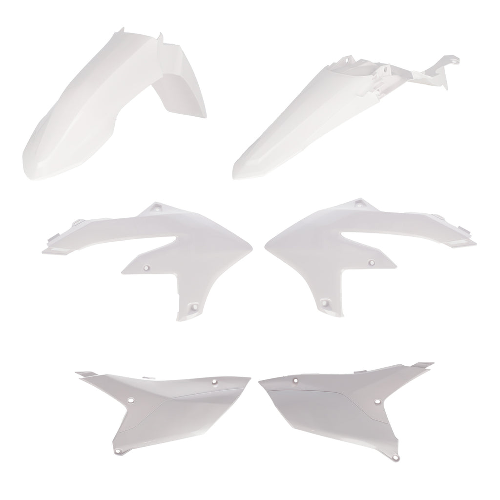 Acerbis plastic body kit in white for Yamaha models, featuring clean, durable plastic panels with Acerbis branding.