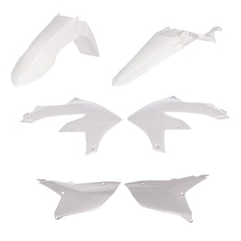 Acerbis plastic body kit in white for Yamaha models, featuring clean, durable plastic panels with Acerbis branding.