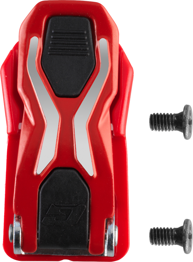 Gaerne SG22 buckle kit in red with metal buckle and strap details for motorcycle or sports footwear.