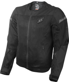 Fly Racing Flux Air Mesh Jacket in black, size XL, featuring lightweight mesh design and protective features.