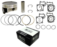Load image into Gallery viewer, NAMURA Top End Kit with Nikasil cylinder and piston components for Kawasaki 84.95mm standard engine, shown with piston and cylinder parts.