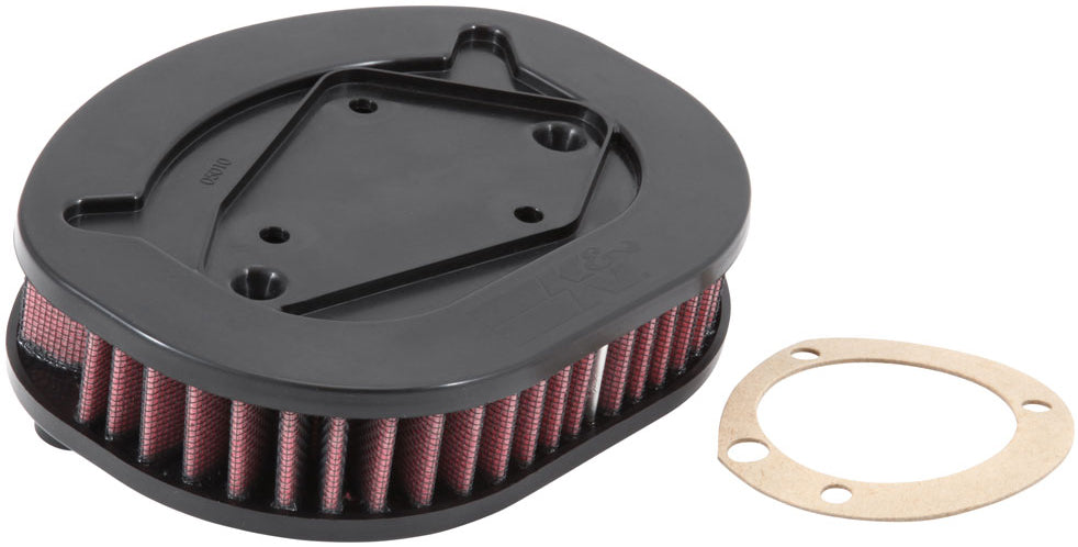 K&N HD-1212 replacement air filter for improved airflow and engine performance, featuring a durable, high-quality filter media.