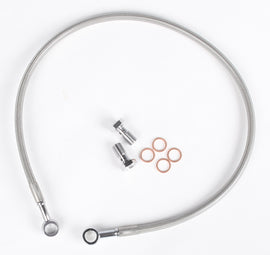 Streamline rear brake line for Yamaha Std 170-1290 motorcycle, showing metal fittings and flexible brake hose on a white background.