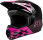 Yth Kinetic Lite Rival Helmet Gloss Black/Pink Ym