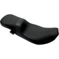 Danny Gray Weekday 2-Up XL motorcycle seat for Harley models, featuring black leather and padded comfort design.