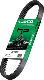 Dayco HP ATV Belt 220-12022 for all-terrain vehicles, showing durable rubber construction and detailed belt design.