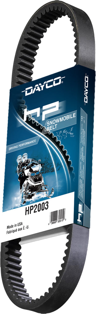 Dayco HP snowmobile drive belt 220-13011, high-performance belt for snowmobiles, featuring durable construction and reliable traction.
