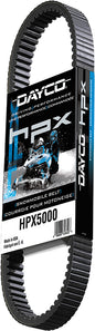 Dayco HPX snowmobile drive belt 220-25019, durable rubber belt designed for reliable snowmobile performance.