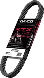 Dayco XTX ATV belt 220-32238 showing a black rubber belt with reinforced edges for all-terrain vehicle use.