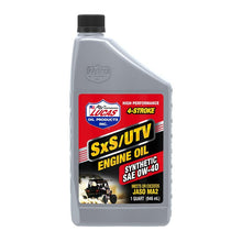 Load image into Gallery viewer, LUCAS SXS Synthetic Oil 0W-40 for 4-stroke engines, 1 Qt bottle, part of a 6-pack, with a focus on the oil container and branding.