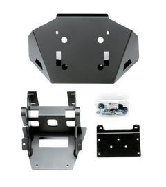 Warn front bumper winch mount bracket for Kawasaki KRX, designed for secure attachment and durability.