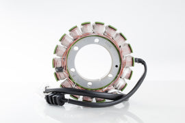Ricks Motorsport Electric Stator 27-21142 for motorcycle electrical systems, with visible coils and mounting points.