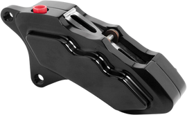 Hawg Halters Inc 6 Pist Diff Front Caliper L/H in black with 11.5-inch rotor for 00-up models, automotive brake component