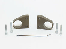 Load image into Gallery viewer, HeliBars handlebar risers Hon 281-0213 installed on motorcycle handlebars, showing a close-up of the riser design and mounting area.