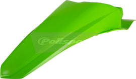 Polisport Plastics green rear fender for street motorcycles, model 64-5984, mounted on bike with urban background.