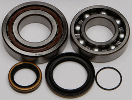 All Balls crankshaft bearing and seal kit for engine, showing metal bearings and rubber seals in packaging.