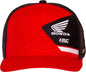 Red DCOR Honda Team2 snap-back cap with embroidered logo, adjustable strap, and structured front panel.