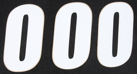DCOR Number 0 white 4-inch uncategorized fasteners, 3-pack, shown in close-up with white finish and metal construction.