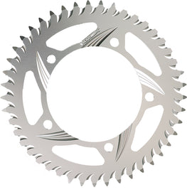 VORTEX 46-tooth aluminum rear sprocket for Suzuki GSX-R750, 520 chain, durable silver finish, designed for high-performance motorcycles.