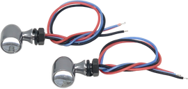 Mini LED illumination light in gun metal finish with white and amber LEDs by LETRIC LIGHTING CO, shown in close-up.