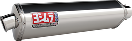 Yoshimura Race Trs slip-on exhaust for Suzuki motorcycles, featuring stainless steel construction and a sleek, performance-enhancing design.