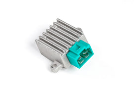 Ricks Motorsport Electric rectifier and regulator for motorcycle electrical systems, with metal and plastic components visible.