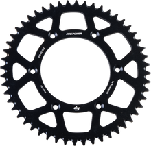 Load image into Gallery viewer, Fire Power aluminum 52-tooth rear sprocket for Honda CRF250 motorcycle, black with visible gear teeth and mounting holes.