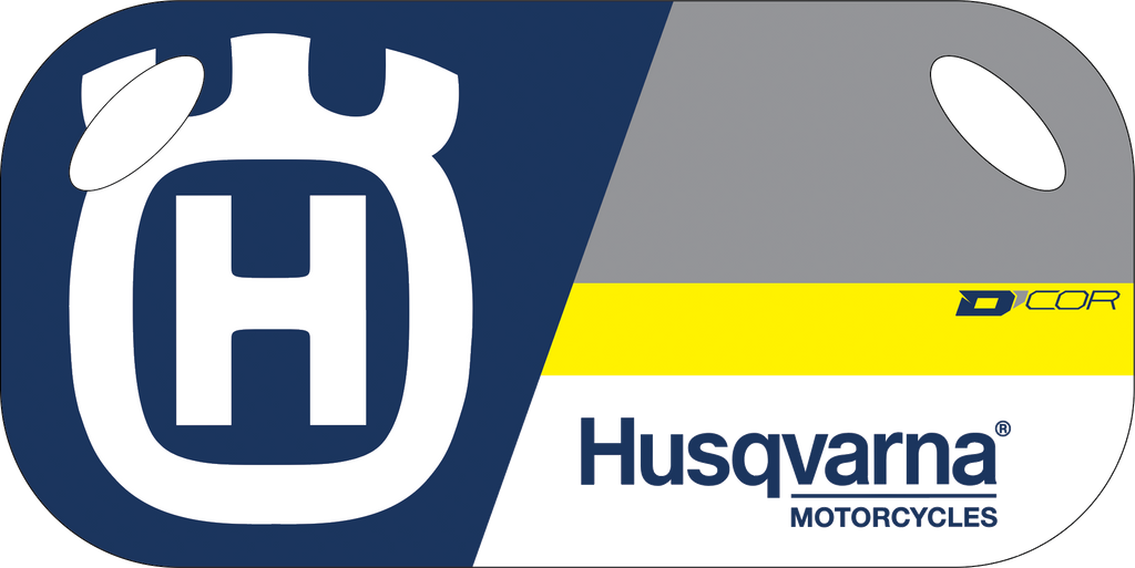 DCOR Husqvarna 862-6060170 pit board accessory with durable construction and branding, designed for chainsaw maintenance.