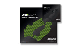 Gray DCOR Frame Grip Guard decal, a graphic decal designed to protect and enhance the appearance of vehicle frames.