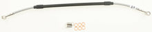 Load image into Gallery viewer, GBRAKES steel rear brake line for Yamaha, showing the durable metal brake hose with fittings for secure installation.