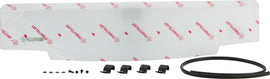 Open Trail Half Windshield 457-0117, clear windscreen for off-road vehicles, shown mounted on a vehicle in outdoor setting