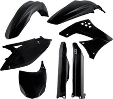 Charger l'image dans la galerie, Acerbis black plastic kit, motorcycle or ATV replacement parts, with various black plastic components laid out on a surface.