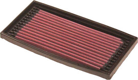 K&N Air Filter 756000 for vehicle air intake, showing the reusable pleated cotton filter element with branding markings