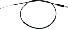 Load image into Gallery viewer, Motion Pro black vinyl throttle cable for motorcycle, featuring durable construction and flexible control lines.