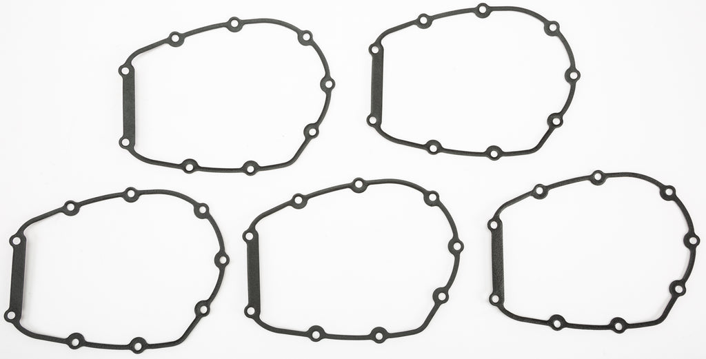 Set of five James Gasket cam cover gaskets, rubber seals for engine valve cover, detailed view of gasket material and shape