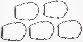 Set of five James Gasket cam cover gaskets, rubber seals for engine valve cover, detailed view of gasket material and shape