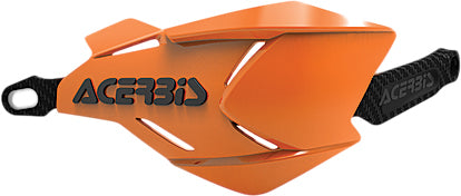 Acerbis X-Factory Honda CRF250 handguard in orange and black, designed for motorcycle protection and style.
