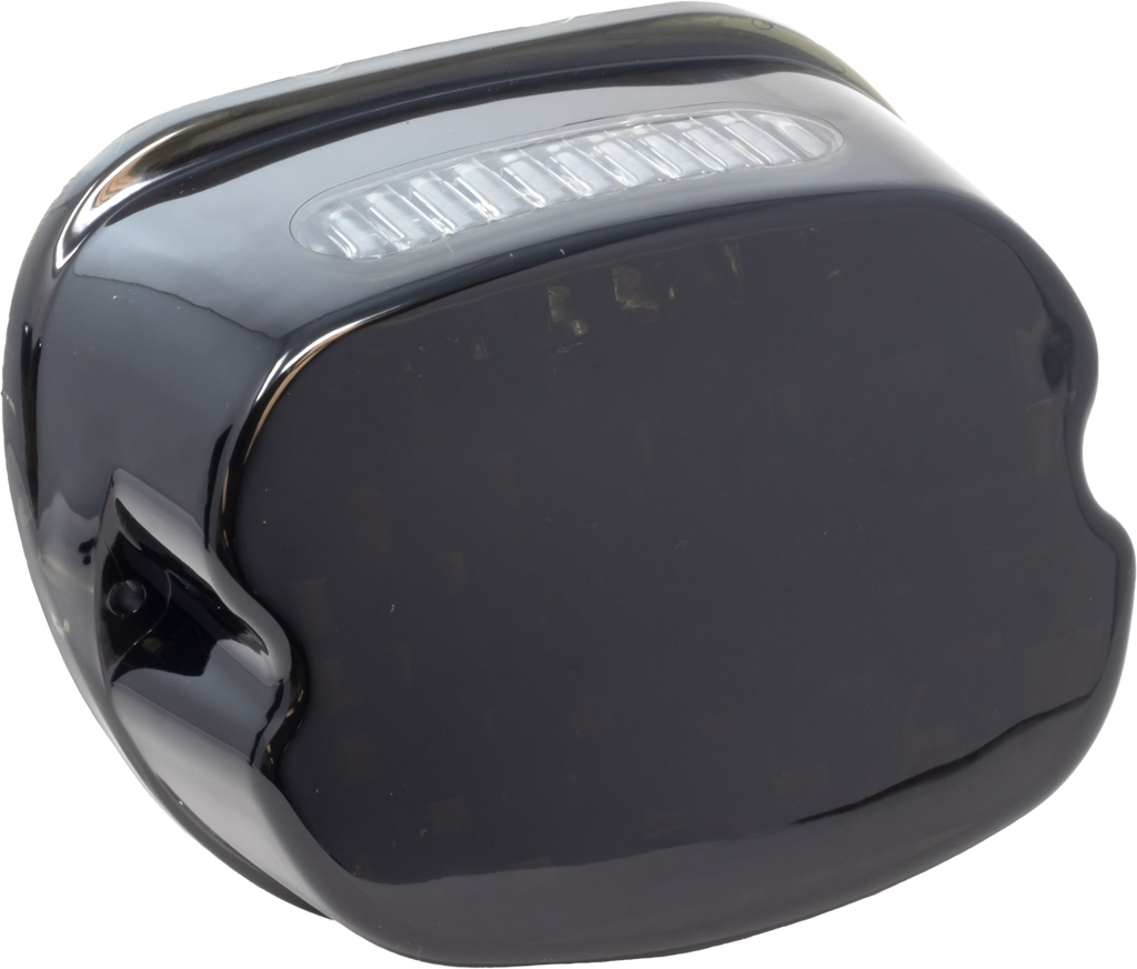 Letric Lighting Co slantback LED taillight with smoked lens, designed for motorcycle or vehicle tail light replacement.