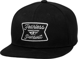 Fly Racing Fly 2023 Sx Promo Hat Fearless Pursuit headgear with bold logo and adjustable strap, casual motocross-inspired style.