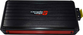 Cerwin-Vega 300x2 RMS 2-channel car amplifier showing front panel with controls and connections, black metal casing.