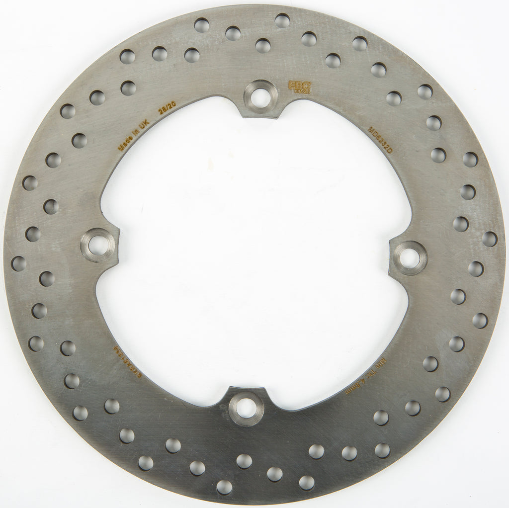 EBC Motorcycle Brakes street rotor 155-6232 showing a circular metal brake disc with vented design for motorcycle braking system.