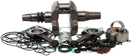 Hot Rods Bottom End Kit engine components, including crankshaft and pistons, arranged on a white background.