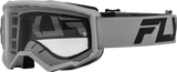 Fly Racing Focus Goggle Silver/Charcoal W/ Clear Lens 37-51157