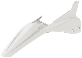 White Polisport Plastics rear fender and side panels for Beta 64-69128 motorcycle, shown with detailed plastic components.