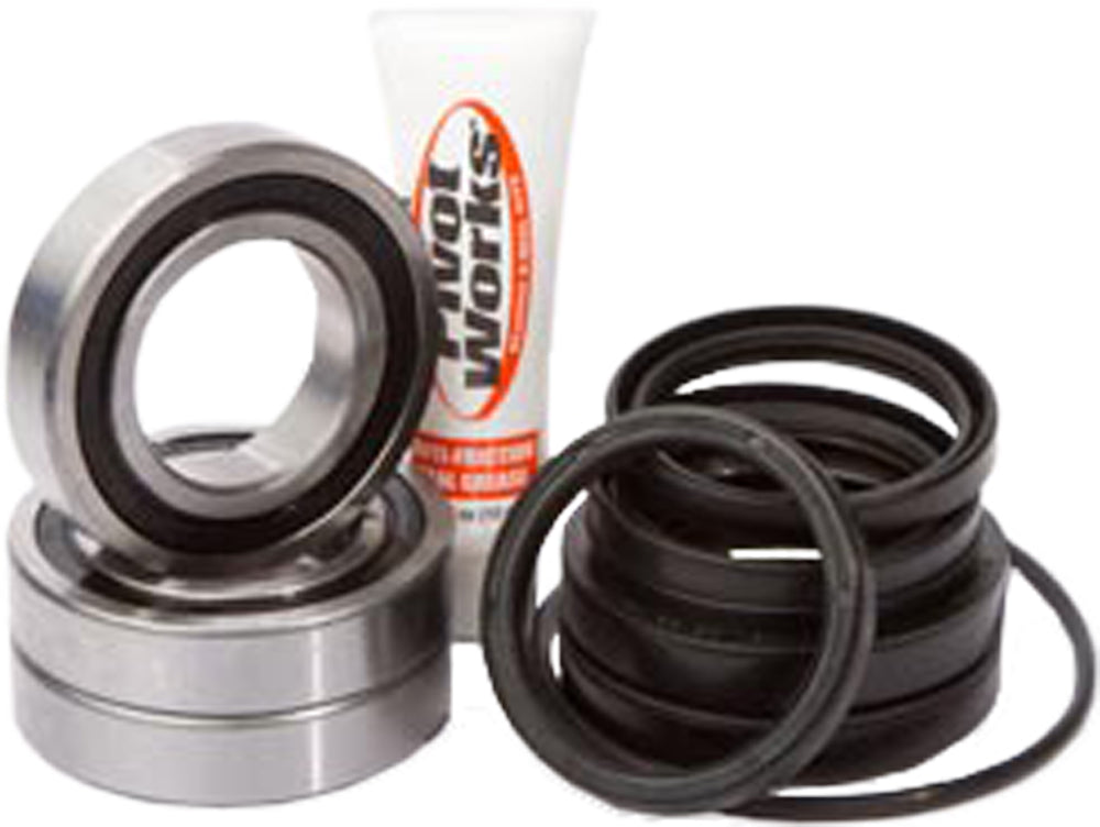 Pivot Works Rear Wheel Bearing Kit 52-0505 drive drive component with bearings and spacers for bike wheel assembly.