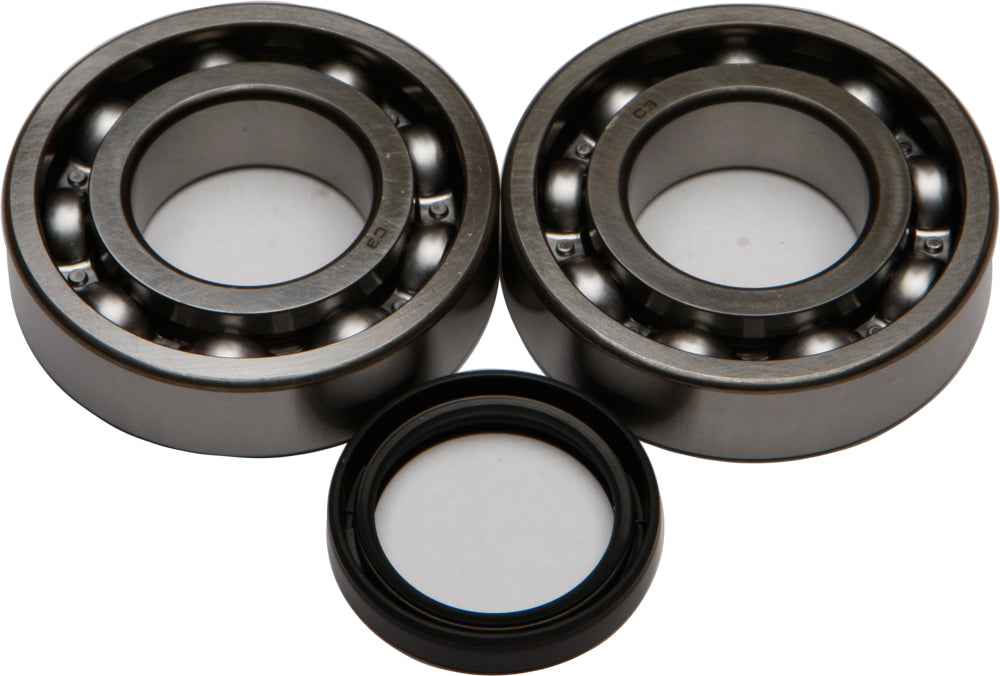 All Balls engine crankshaft bearing and seal kit 22-41081, includes bearings and seals for engine repair, shown with components laid out.