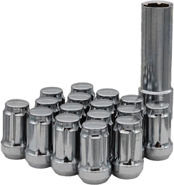 Sedona 12mmx1.50 lock style lug nuts with key, set of 16, for wheel components, shown in the image.