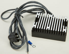 HardDrive black regulator for big twin motorcycles, 1989-1999 OEM part 74519-88A, non-EFI electrical component.